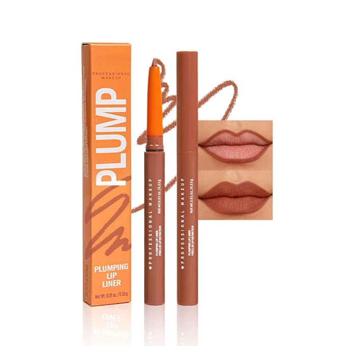 KXmzeG Matte Lip Liner Pencil for Shaping Lips, Retractable Creamy Brown Crayon LipLiner Pencil, Long Lasting Waterproof Lipstick Lip Liner Makeup, Vegan Beauty 05#