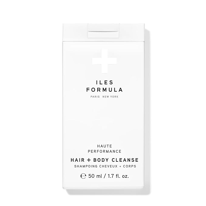 ILES FORMULA Hair + Body Cleanse Mini (50mL) – Luxury Shampoo and Body Wash, Sulfate-Free All-In-One Hair and Body Wash for Travel, Gentle Shampoo Body Wash for All Skin & Hair Types