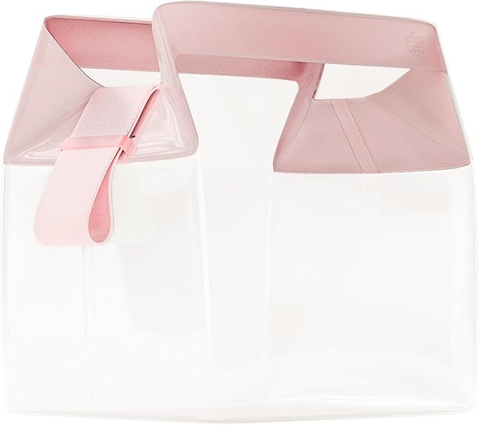 Cadence Parcel - Clear Travel Kit with Zipperless Magnetic Closure - Rose, Large - Durable, Leak-Resistant and TSA Approved Toiletry Bag - Modular Organization - Recycled TPU (2 Qt)