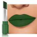 IATMOMOD Neutral Green Cream Matte Lipstick Stick 17#, Longwear Full Coverage Velvet Lip Color, Waterproof Multi-Use Lip & Cheek Makeup for Party & Daily Wear, Labial con color mate para uso diario