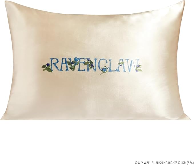 Kitsch & Harry Potter Satin Pillowcase W/Zipper - Size 19x26, Ravenclaw