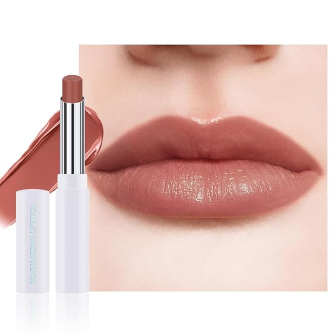Warm Brown Nude Tinted Lip Balm, Hydrating Sheer Soft Matte Finish Lipstick for Women, Creamy Natural Color Lip Tint Balm Lightweight And Non-greasy Lip Glow Long Lasting Waterproof for Dry Lips 03#