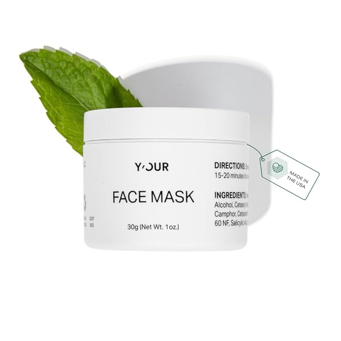 Y’OUR Purifying Detox Face Mask: Blackhead, Whitehead & Pore Remover; Anti-Acne & Pimple Care; Cleansing & Exfoliating; With Salicylic Acid & Bentonite Clay Mud Mask