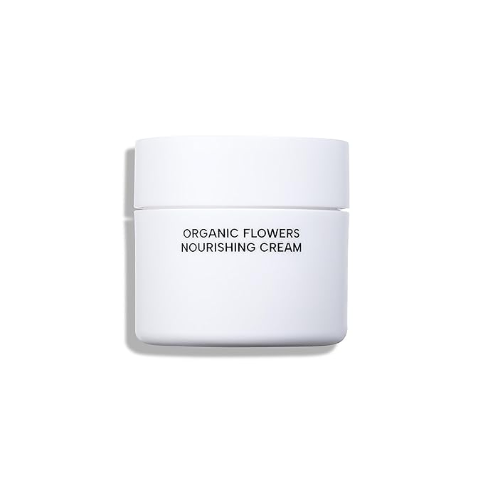 Whamisa Organic Flowers Nourishing Cream, 95.2% Organic, Waterless Formula, Fermented Ingredient Formula for Deep Hydration & Skin Comfort, Moisturizing, Korean Skin Care (50ml)
