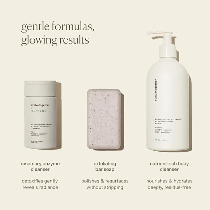 evolvetogether x Joanna Czech, Rosemary Enzyme Cleanser, Fiji, 1.41 oz