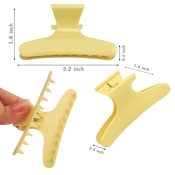 Ondder 24 Pcs Butterfly Hair Clamps Claw Clips Hair Claw Clips Salon Pro Section Clip for Styling, Sectioning, Cutting, Coloring Hair Clips Hairdressing Salon Tool Hair Accessories for Women Girls