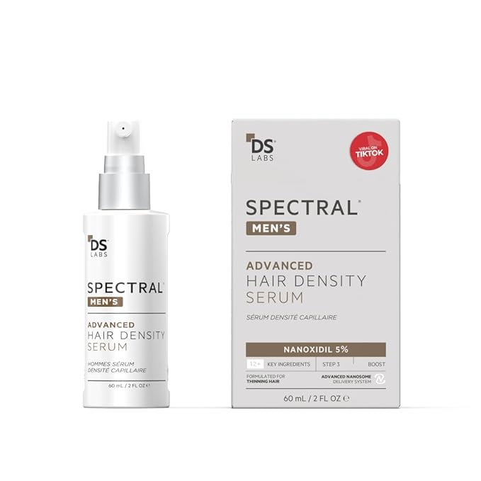 DS Labs Spectral Men’s Hair Density Serum (formerly Spectral.DNC-N) - Lightweight Leave-In for Fuller Looking, Thicker Looking Hair, Fast Absorbing, Non-Greasy, For All Hair Types, 60mL