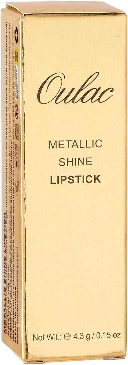 Oulac Matte Cinnamon Lipstick with Glow Metallic Finish - Vegan Lipstick for Women, Creamy Texture, Hydrating Clean Beauty Formula, High-End Magnetic Hook Design, GM03 Deep down