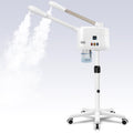 2 in 1 Hot & Cold Mist Facial Steamer, Professional Face Steamer on Wheels for Beauty Salon, Spa and Home Use