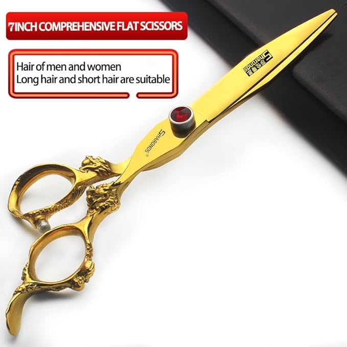 5.5/6 /7 Inch Purple Dragon Knight Professional Japanese Hair Scissors Barber Scissors Set (7 inch 2pc-D)