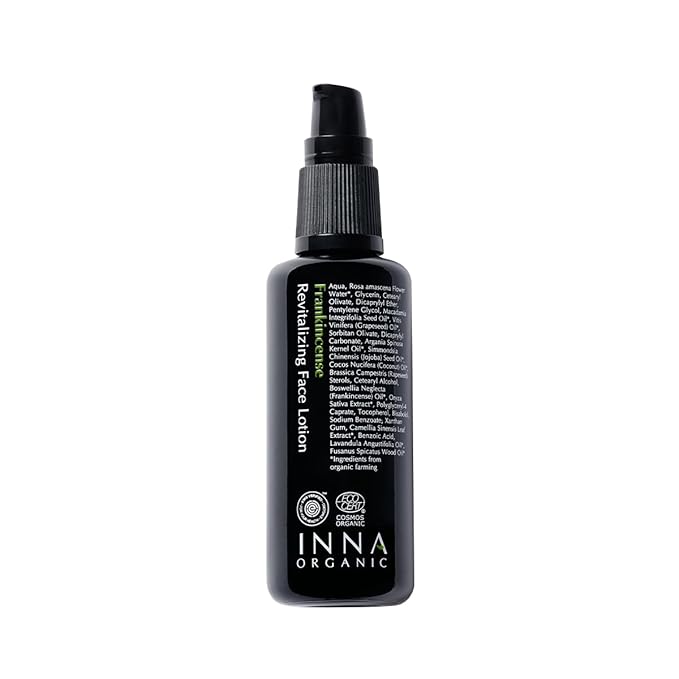 INNA ORGANIC Organic Rejuvenating Lotion, Anti-aging, Wrinkle Care, Fine Lines & Tightening, EWG & COSMOS Certified | Gifting | Frankincense Essential Oils Infused Skin Care | Luxury Clean Beauty