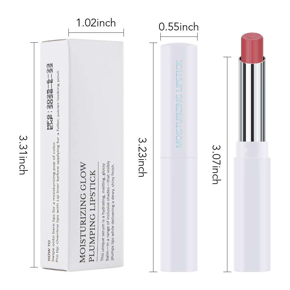 HHLTOH 1Pcs Tinted Lip Balm Moisturizing Lipstick – Waterproof Hydrating Matte Lip Balm for Women, Creamy Natural Color Stain for Dry Lips,Soft Matte Finish with Subtle Scent (#09 Peach Pink)