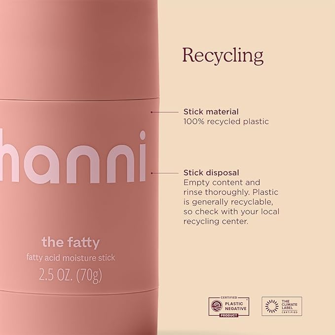 HANNI The Fatty FRAGRANCE-FREE Fatty Acid Moisture Stick, 2.5 oz