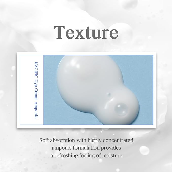 NACIFIC Uyu Cream Ampoule 50ml – Milk Protein Hydrating Serum with Jeju Milk Extract, Ceramide Complex for Dry & Sensitive Skin, Barrier Repair, Long-Lasting Moisture