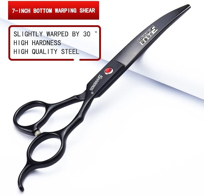 SHARONDS 7 Inch Stainless Steel Professional Barber Scissors (7 inch-4pc)