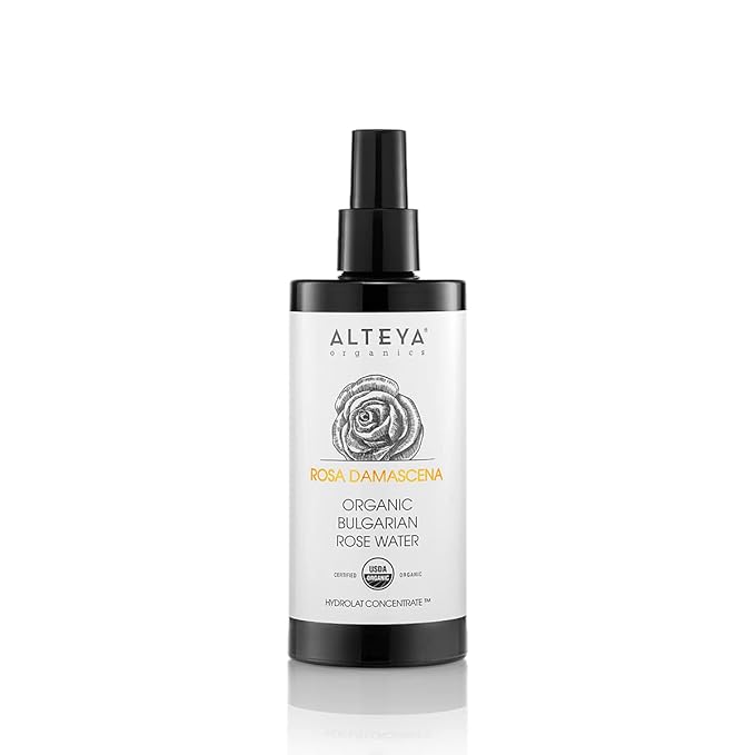 Alteya Organics Rose Water USDA Organic Facial Toner 6.8 Fl Oz Miron Glass