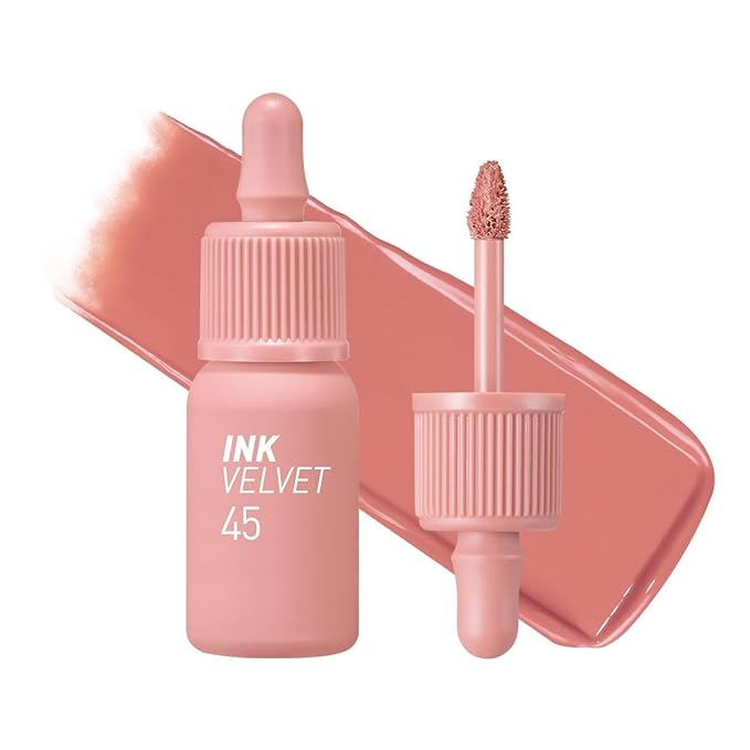 Peripera Ink The Velvet Lip Tint | Highly Pigmented, Longwear & Weightless Lip Tint | Smudge-Proof, Buildable Color for Lips & Cheeks | K-Beauty Makeup, Safe for Sensitive Lips (045 PINK BEIGE NUDE)