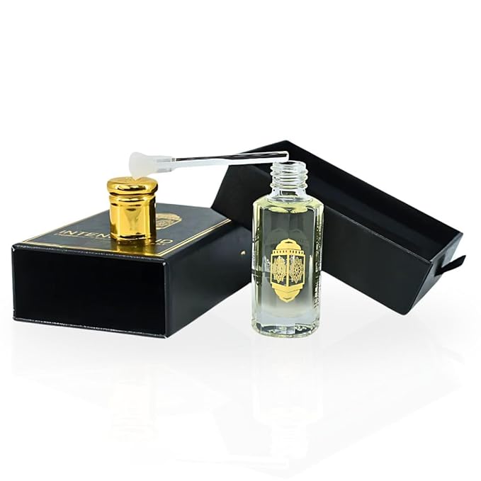 INTENSE OUD Majnoon Long Lasting Arabian Perfume Oils for Women 12ML (0.40 OZ) Fragrance Oil with Pineapple, Vanilla & Musky Notes - Concentrated Perfume Oil & Valentines Day Gift With Black Box