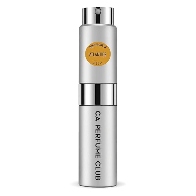 CA Perfume Impression of Atlantide for Women and Men Floral Fruity Scent Long Lasting Unisex Fragrance Eau De Parfum Travel Size Refillable Atomizer Spray 0.27 Fl Oz 8ml