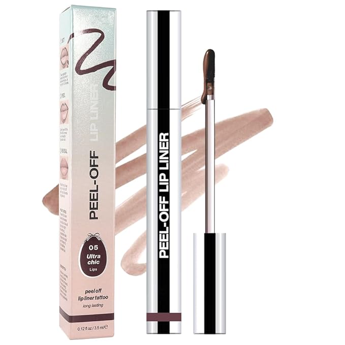 Hxssll Matte Lip Gloss Stain-Peel Off Lip Liner Tattoo, Dark Brown Lip Tint，Long Lasting Peel Off Lip Stain, Waterproof Transfer-proof Lip Mask Lip Liner Peel Off Lip Gloss,Stayn Lip Makeup. #05