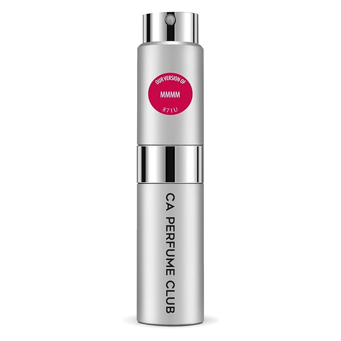CA Perfume Impression of MMMM for Women and Men Vanilla Scent Long Lasting Unisex Fragrance Eau De Parfum Travel Size Refillable Atomizer Spray 0.27 Fl Oz 8ml
