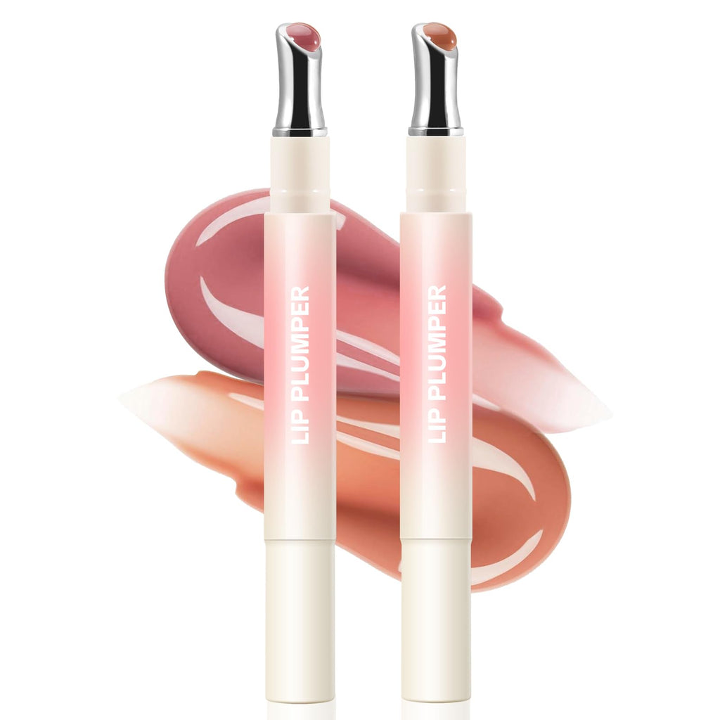 AFGHOUZ 3D Voluming Lip Gloss Long Lasting Moisturizing Lip Gloss for Women Shine and Glowy Finish Lip Makeup 2Pcs