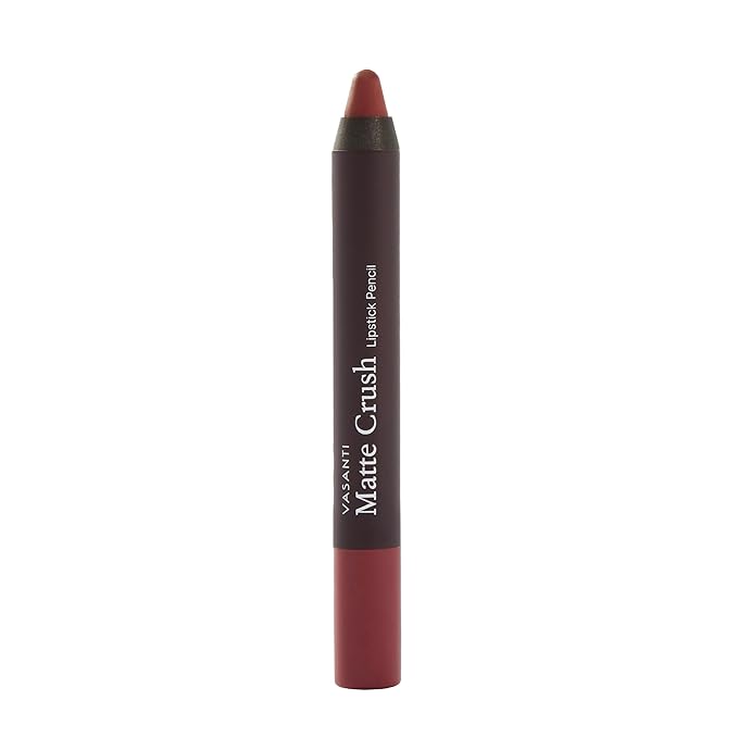 VASANTI Matte Crush Lipstick Pencil (Peachy Keen) | Long-Lasting, Water-Resistant Lip Liner Pencil that Won’t Smudge | Highly Pigmented, Soft Matte Lip Pencil