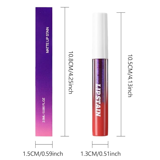 FAFAMOON Neutral Brown Peel Off Lip Stain Tints, Liquid Lipstick Lip Stain Long Lasting Waterproof for Women, Non-stick Cup Lipstick Peel Off Highly Pigmented Not Faded Smudge-proof Easy to Apply, 04#