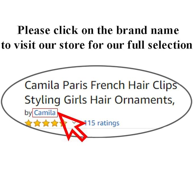 Camila Paris CP3532 French Hair Clips for Women, 3" Blue, Medium Claw Clip Strong Hold All Day, No Damage No Slip Claw Clips for Thick Curly Wavy Fine Straight Hair, Jaw Clip Made in France