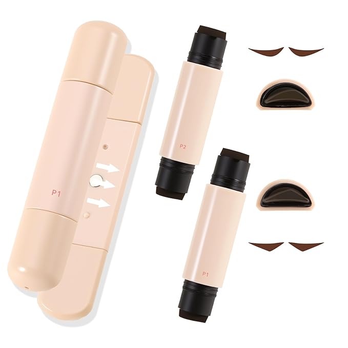 KGAJSGH Magnetic Eyeliner Stamp - 2 Styles Winged Cat Eye Stencil, Waterproof Liquid Eye Liner Pen for Beginners, Dual Winged Tips for Left & Right Eyes