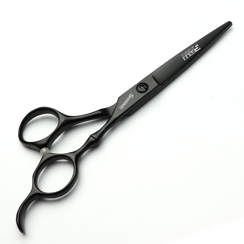 SHARONDS 6/7 Inch Professional 440C Hair Cutting Scissor Salon Hairdressing Thinning Shears Perfect for Barber and Home Use (6 in cut)