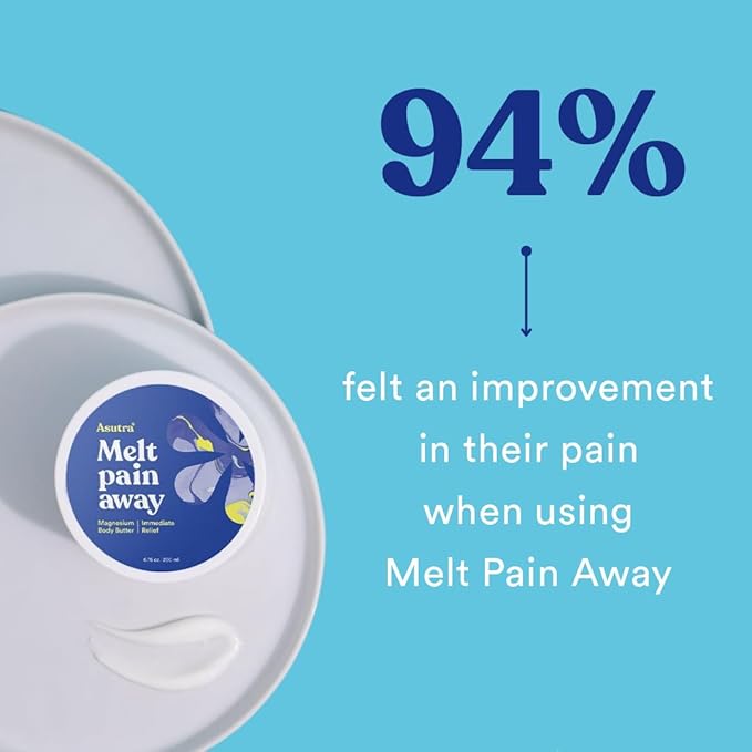 ASUTRA Melt Pain Away Magnesium Cream for Pain Relief for Feet and Body