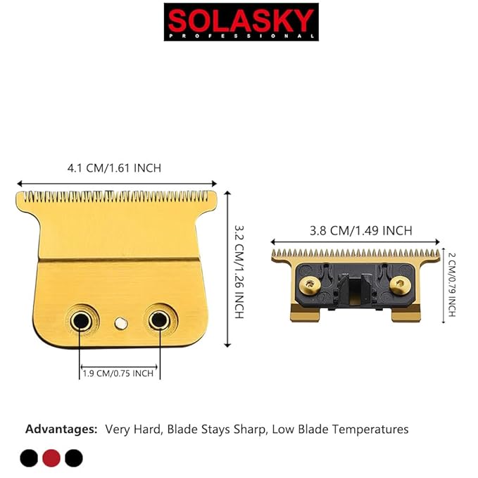 SOLASKY FX707 Replacement Trimmer Ceramic Blades Compatible with BaByL FX787 & FX726 Trimmer FX707Z Replacement Blades for BaByL Trimmer Blade