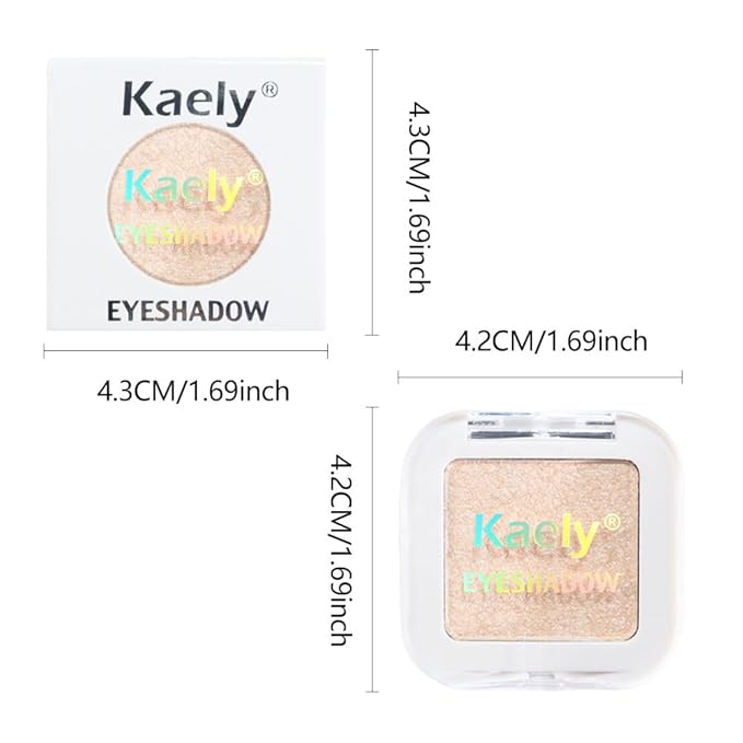 FeiCuiYun Glitter Singe Eye Shadow Palette Makeup, Pearl White Glitter Monochrome Eyeshadow For Older Women, Mini Pressed Pigmented Waterproof Sombras Para Ojos, Vegan, Talc, Paraben & Cruelty Free