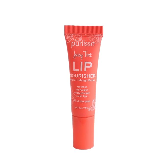 pūrlisse Juicy Tint Moisturizing Tinted Lip Balm for Women - Hydrating Tinted Lip Balm for Dry Lips - Enriched with Shea Butter & Jojoba Oil for Plumper Soft Lips - Sunset Shine (.38 oz)