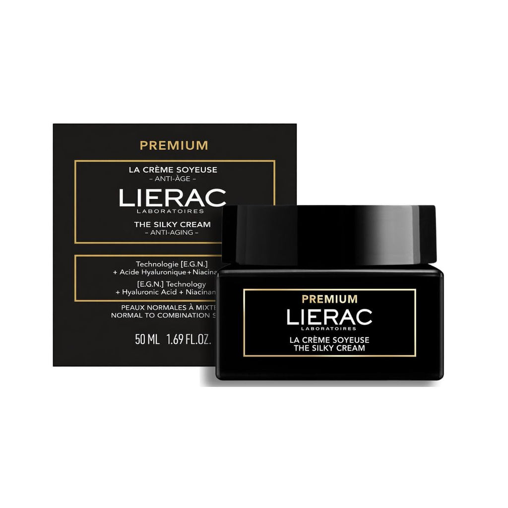 Lierac The Silky Face Cream - Age Defying, Wrinkle-Minimizing Face Moisturizer Cream for Woman, Fine Lines, Hydrating, Tightens & Smooths Skin with Niacinamide & Hyaluronic Acid, Sensitive Skin - 50ml