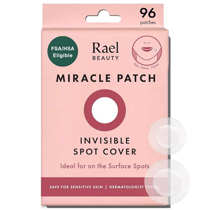 Rael Miracle Invisible Spot Cover Hydrocolloid Acne Pimple Patches (96 Ct)