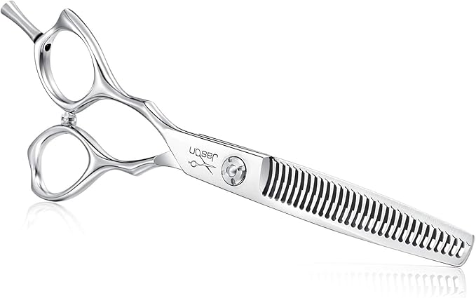 JASON Hair Thinning Scissors Shears - 6" Left Handed Barber Cutting