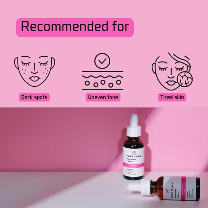 Niacinamide 4% Serum for Oily Skin | Pore Minimizing Serum & Oil Control Serum | Vitamin B12 Facial Serum for Dark Spots & Even Skin Tone | Korean Skincare | Park’s Choice