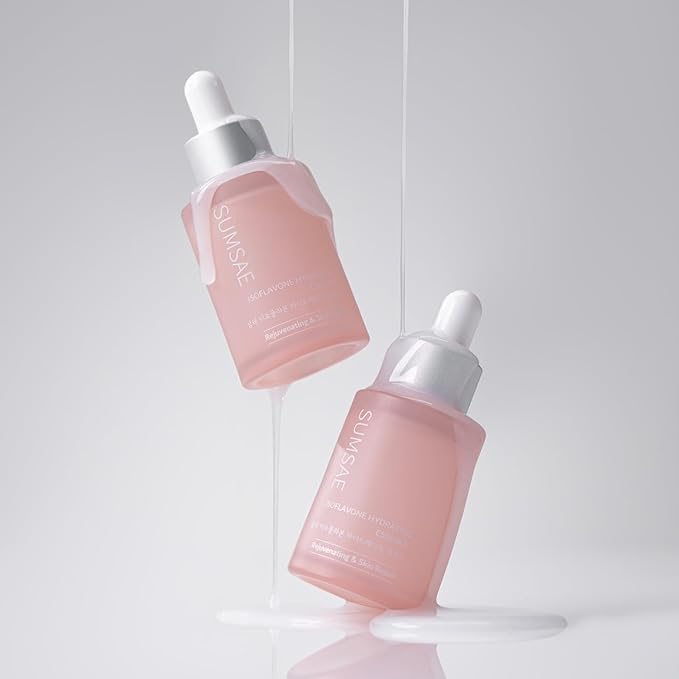 SUMSAE Isoflavone Hydrating Essence for Face - Deep Hydration, Skin Firming, 24hr Skin Barrier Support, Healthy Glow Korean Skin Care with Fermented Bean, 30ml/1.01 fl.oz