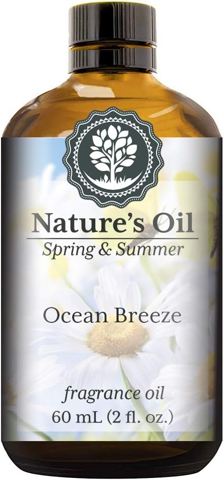 Ocean Breeze Fragrance Oil (60ml) For Diffusers, Soap Making, Candles, Lotion, Home Scents, Linen Spray, Bath Bombs, Slime