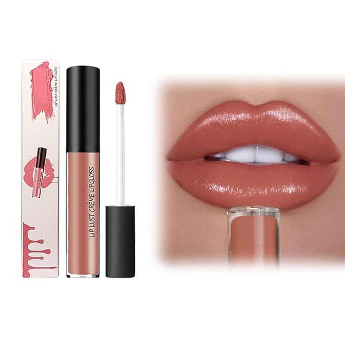 Fauppt 12 Color Cream Lip Gloss Lipstick Portable,Upgraded Waterproof Long-Lasting Moisturizing Lip Lipsticks for Daily Use,Non-Stick to Cup Natural Lipsticks for Home Travel Women (8)