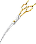 JASON Curved Dog Grooming Scissors - Professional 7" Downward Shears