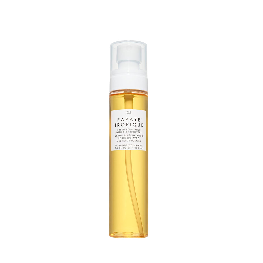 Le Monde Gourmand Papaye Tropique Fresh Mist for Women, Hydrating Body Spray with Electrolytes, Papaya Pineapple Mandarin Scent, Vegan & Cruelty Free, 3.4 fl oz (100 ml)