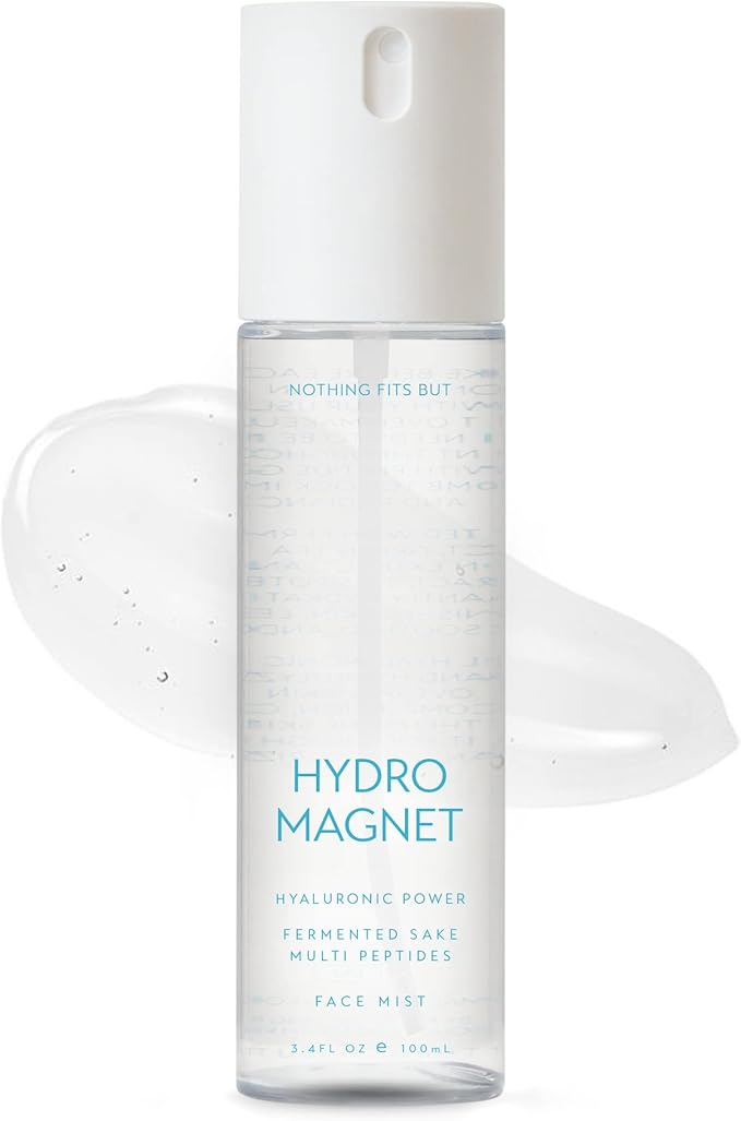Hydro Magnet Korean Face Mist, Hydrating Facial Spray with Hyaluronic Acid, Fermented Sake & Multi Peptides, Liquid Collagen Skincare for Glass Skin & Barrier Repair, 3.4 Oz