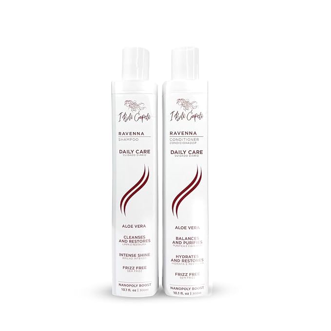 Ravenna Aloe Vera Shampoo & Conditioner Set – Paraben-Free, Deep Moisture, Breakage Reduction for Dry, Damaged & All Hair Types, 2×300ml (10.1 fl oz each)