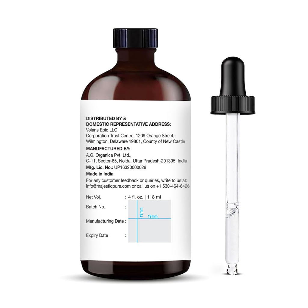 Majestic Pure Essential Oil with Glass Dropper - 100% Pure and Natural - Essential Oils for Diffuser, Aromatherapy, Soap and Candle Making, Spearmint Essential Oil, Spearmint Oil, 4 Fl Oz