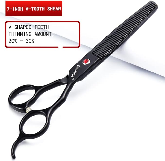 SHARONDS 6/7 Inch Professional 440C Hair Cutting Scissor Salon (7 in 3pc)