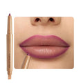 JUAAZIN Medium Violet Red Matte Lip Liner Pencil, Plump Lip Liners Long-Lasting Creamy Formula, With Silicone Smudger for Define Contours & Sculpting Lip, Waterproof Non-Staining Crayon Lip Liner 03#