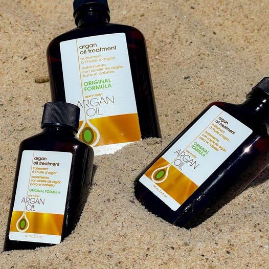 One 'N Only Argan Oil Hair Treatment - Lightweight & Hydrating Hair Oil for Natural, Wigs & Extensions - Shine Enhancing, Heat Protectant & Frizz Control (3.4 oz, 3pk)